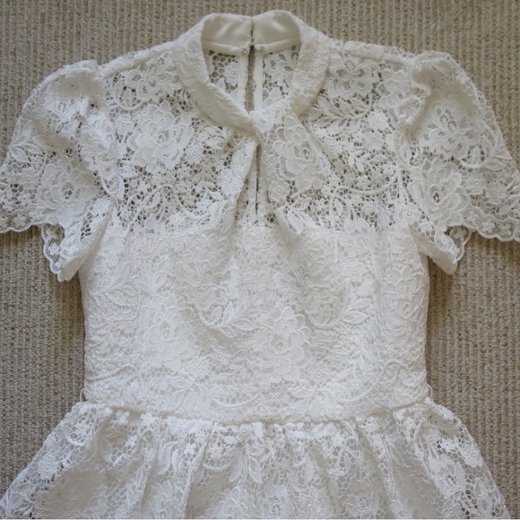 SELF-PORTRAIT Tiered corded lace maxi dress white 10 - Picture 5 of 9